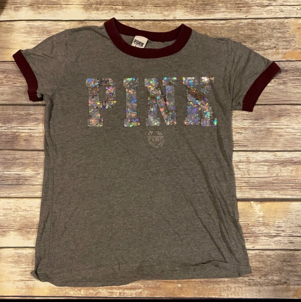 Pink short sleeve shirt